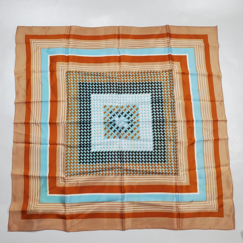 JASON MAXWELL Ladies Vintage Square Scarf Water Repellent Made in‎ Japan 26 Inch